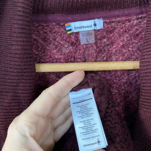 Smartwool Moon Ridge Sweater Wrap Cardigan in FIg - Picture 5 of 8